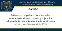 AVISO A DOCENTES