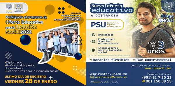 NUEVA OFERTA EDUCATIVA: PROFESIONAL SUPERIOR UNIVERSITARIO