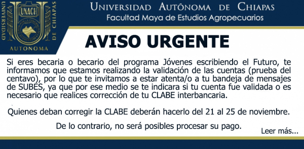 AVISO URGENTE: VALIDACIÓN DE LAS CUENTAS (PRUEBA DEL CENTAVO) EN SUBES