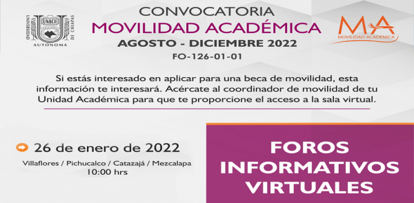 FORO INFORMATIVO VIRTUAL MOVILIDAD ACADÉMICA