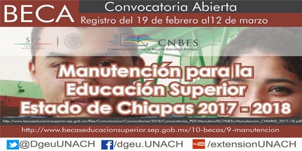 Convocatoria abierta: &quot;CNBES 2017-2018&quot;