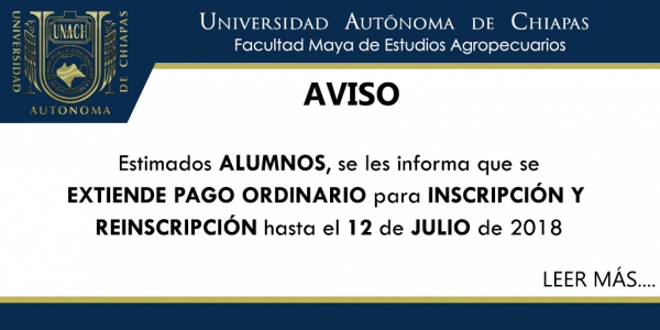 Aviso alumnos de nuevo ingreso,  PAGO ORDINARIO