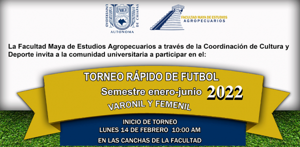 TORNEO RÁPIDO DE FUTBOL SEMESTRE ENERO-JUNIO 2022