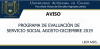PROGRAMA DE EVALUACION DE SERVICIO SOCIAL AGO-DIC 2019
