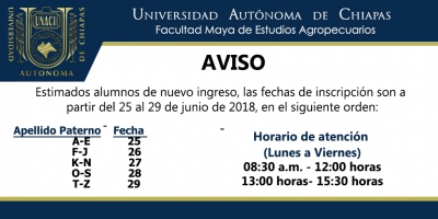 Fecha para entrega de Documentación- Nuevo Ingreso